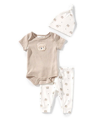 Starting Out Baby Boys Bear Short Sleeve Bodysuit & Pants 3-Piece Set