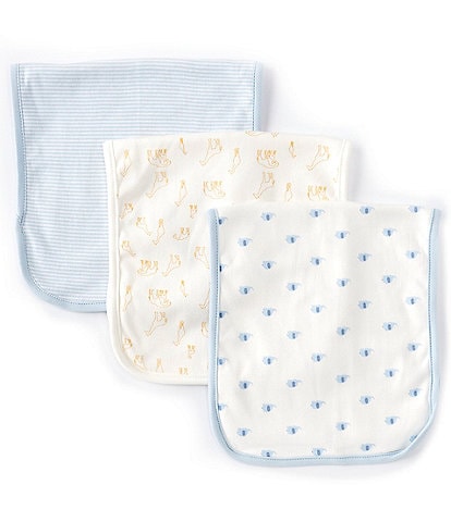 Starting Out Baby Boys Elephant 3-Pack Burp Cloths