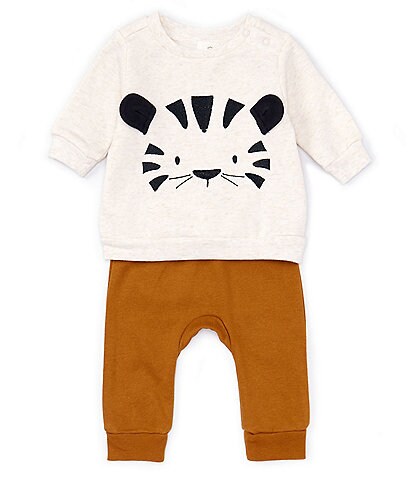 Starting Out Baby Boys Newborn-24 Months Long Sleeve Tiger Pullover & Pants Two Piece Set