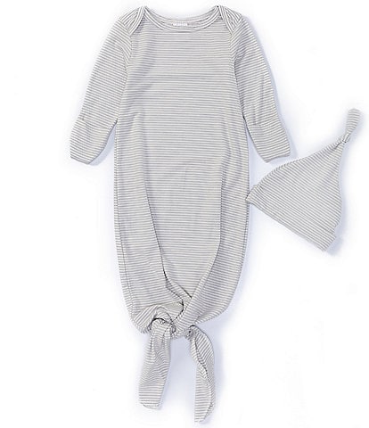 Starting Out Baby Newborn-6 Months Long-Sleeve Stripe Knotted Gown