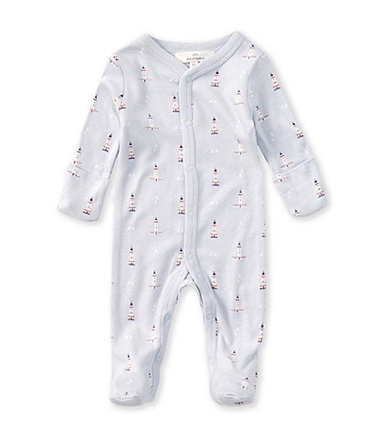 Starting Out Baby Boys Newborn-9 Months Long Sleeve Sailboat Footie Coverall