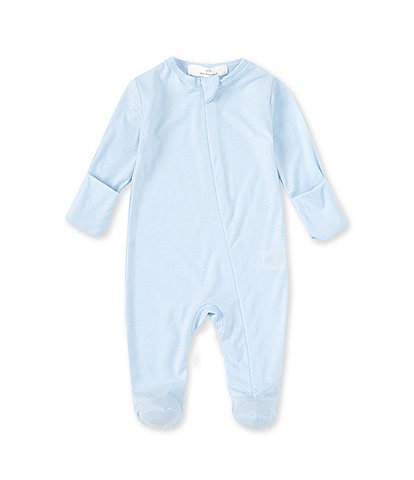 Starting Out Baby Boys Newborn-9 Months Long Sleeve Solid Zip Footed Coverall