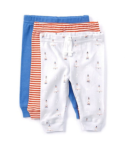 Starting Out Baby Boys Newborn-9 Months Nautical Pull-On Pants 3-Pack Set