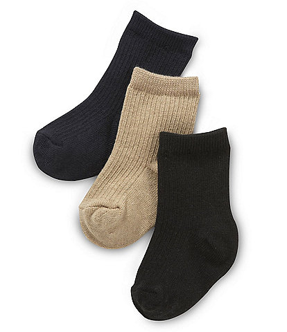 Starting Out Baby Boys Ribbed Socks 3-Pack