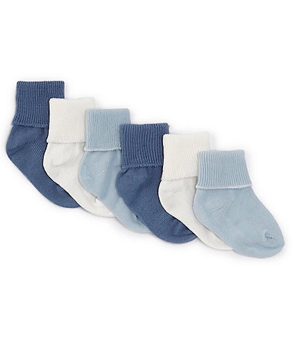 Starting Out Baby Boys Roll Cuff 6-Pack Socks