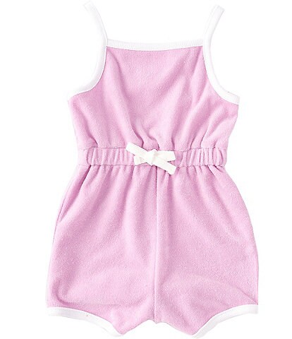 Starting Out Baby Girl 12-24 Months Sleeveless Drawstring Waist Terry Romper