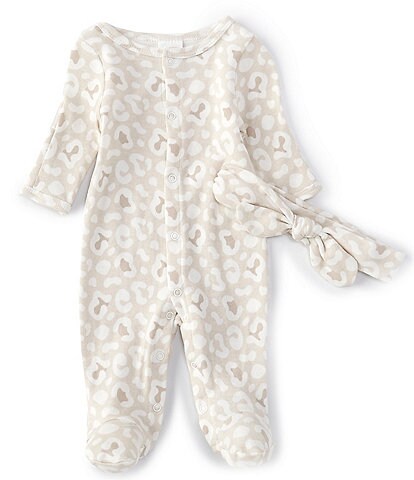 Starting Out Baby Girl Preemie-9 Months Animal Print Footed Coverall
