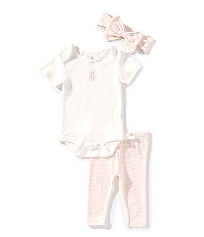 Starting Out Baby Girls Ballet Short Sleeve Bodysuit & Pants 3-Piece Set