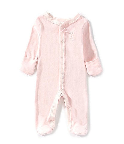 Starting Out Baby Girls Long-Sleeve Embroidered Ballet Footie Coverall
