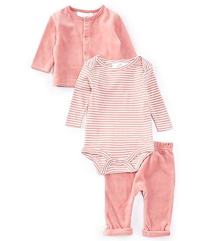 Starting Out Baby Girls Newborn-9 Months 3-Piece Velour Take-Home Set