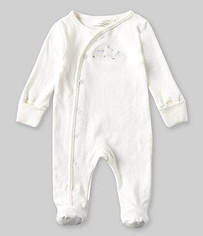 Starting Out Baby Newborn-9 Months Embroidered Bunny Long Sleeve Footie Coverall