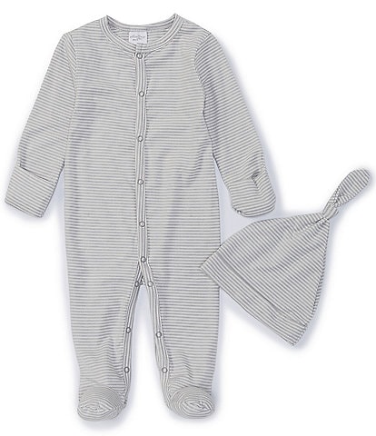 Starting Out Baby Preemie-9 Months Long Sleeve Mini Stripe Footed Coverall