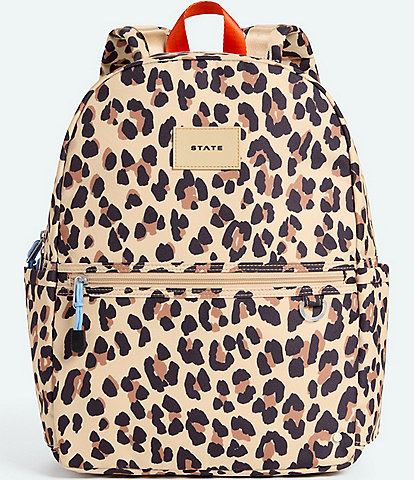 STATE Bags Kids Kane Double-Pocket Leopard-Print Backpack
