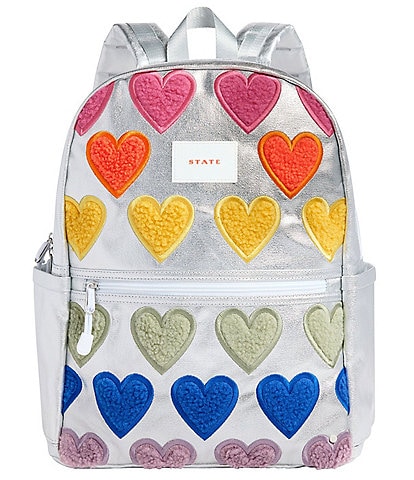 STATE Bags Kids' Kane Fuzzy Hearts Double Pocket Backpack