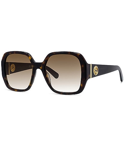 Stella McCartney Women's S-Wave 59mm Havana Rectangle Sunglasses