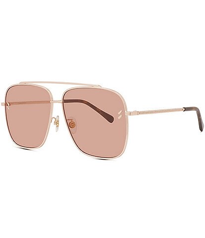 Stella McCartney Women's SC40051 61mm Rose Gold Geometric Sunglasses