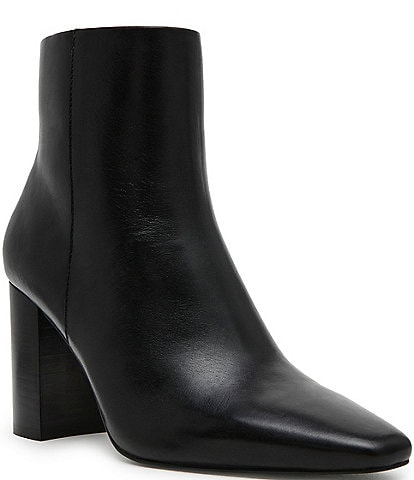 Steve Madden Aidan Leather Block Heel Booties