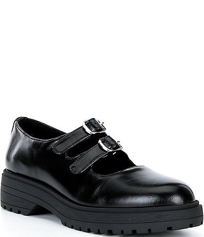 Steve Madden Alba Leather Double Strap Mary Jane Oxfords