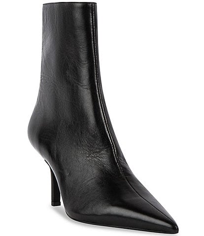 Steve Madden Alston Leather Pointed Toe Dress Booties