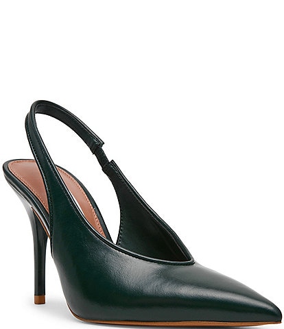Steve Madden Andromeda Leather High Vamp Slingback Pumps