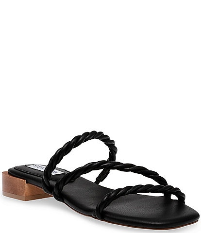 Steve Madden Annah Leather Braided Strappy Sandals