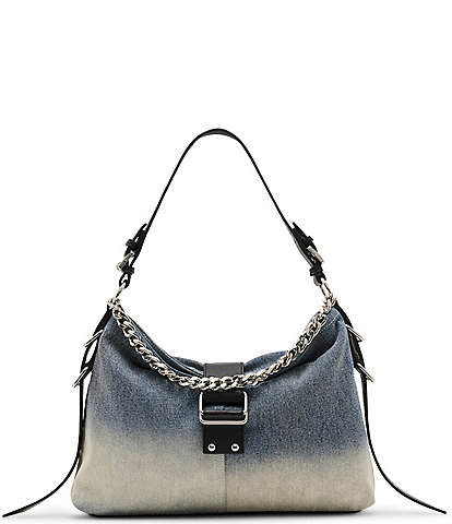 Steve Madden Balyssa Chain Charm Buckled Slouchy Hobo Bag