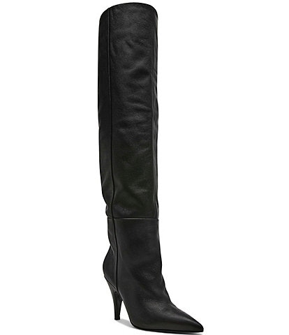 Steve Madden Bellamie Leather Slouchy Over The Knee Boots