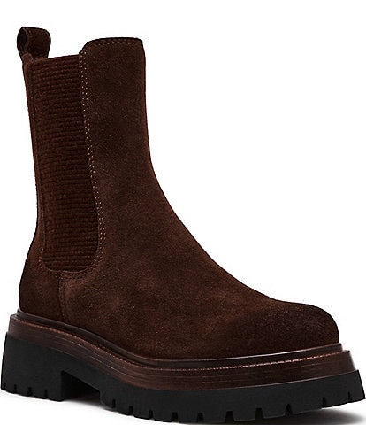 Steve Madden Blitzen Suede Chelsea Platform Booties