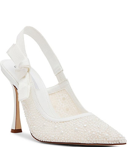 Steve Madden Bri-P Pearl Lace Slingback Dress Pumps