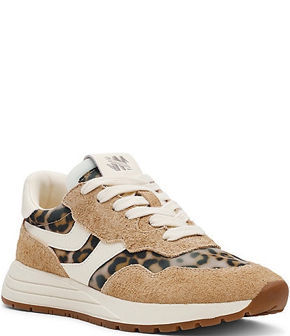 Steve Madden Burst Leopard Trim Low-Top Sneakers