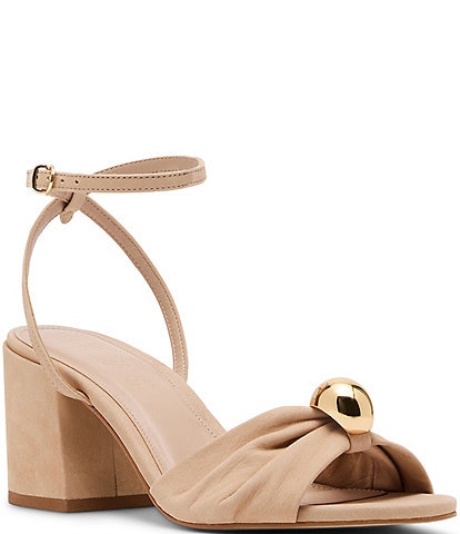 Steve Madden Caden Nubuck Suede Block Heel Dress Sandals