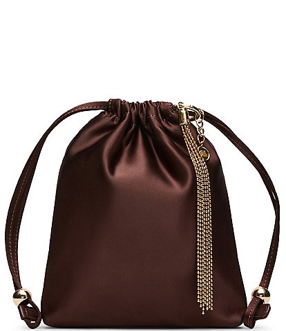 Steve Madden Calista Satin Drawstring Crossbody Pouch