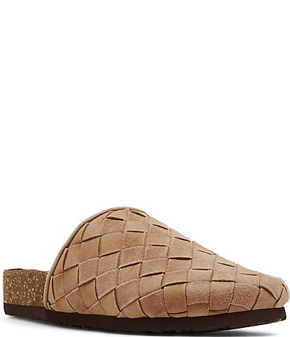 Steve Madden Cecily Woven Suede Slip On Clogs