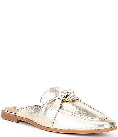 Steve Madden Chart Leather Knot Detail Mules