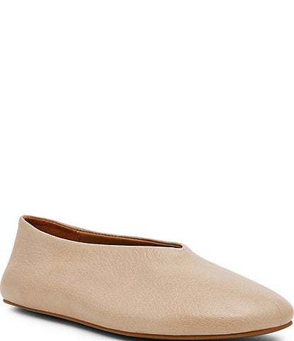 Steve Madden Cyntra Leather High Vamp Ballet Flats
