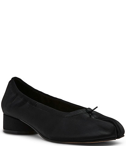 Steve Madden Cyra Satin Split Toe Ballet Pumps