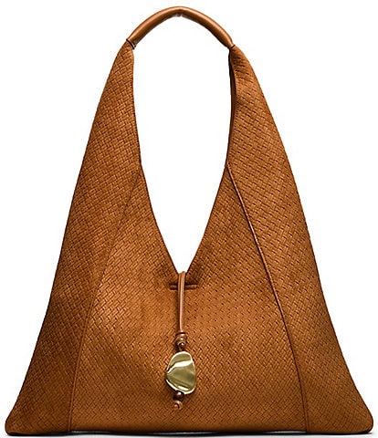 Steve Madden Dari Suede Beaded Hardware Hobo Bag