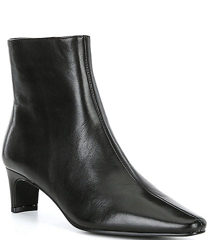 Steve Madden Delvie Leather Kitten Heel Ankle Booties