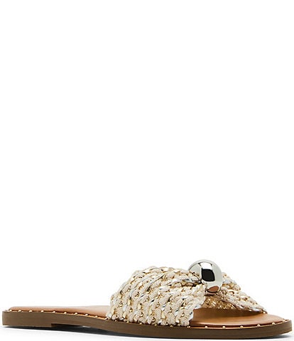 Steve Madden Dipsy Braided Metallic Slide Sandals