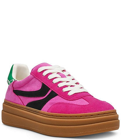 Steve Madden Dodge Mixed Media Low-Top Platform Sneakers