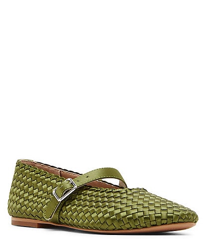 Steve Madden Dreaming Woven Satin Mary Jane Ballet Flats