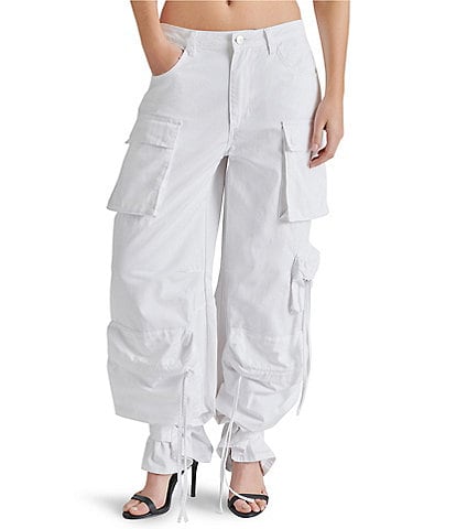 Steve Madden Duo High Waist Wide Leg Cargo Pocket Denim Jeans