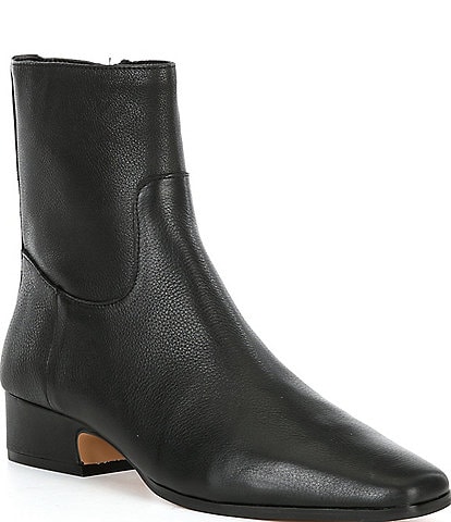 Steve Madden Dusty Leather Square Toe Ankle Booties