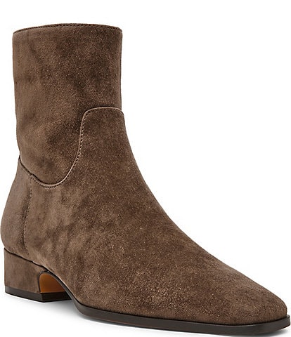 Steve Madden Dusty Suede Square Toe Ankle Booties