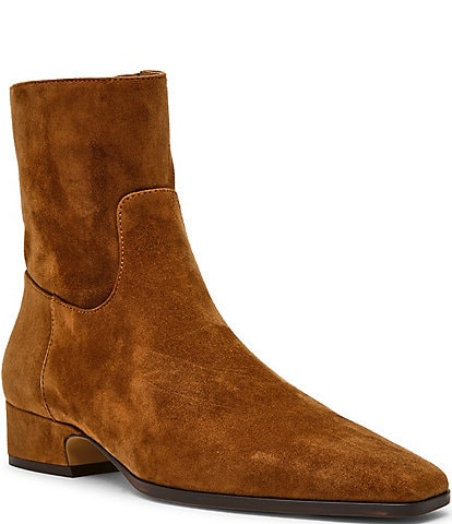 Steve Madden Dusty Suede Square Toe Ankle Booties