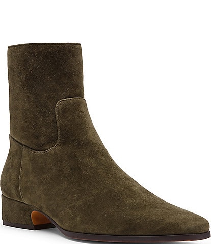 Steve Madden Dusty Suede Square Toe Ankle Booties