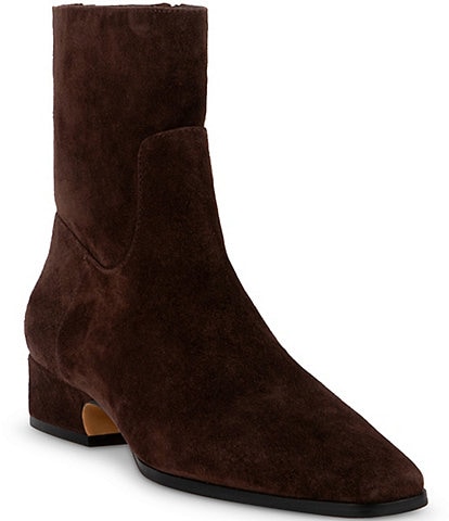 Steve Madden Dusty Suede Square Toe Ankle Booties