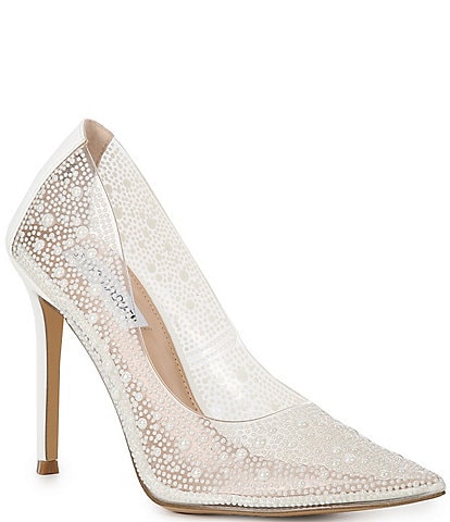 Steve Madden Evelyn-P Clear Pearl Stiletto Pumps