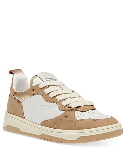 EVERLIE Brown Distressed Low-Top Lace-Up Sneaker