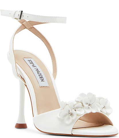 Steve Madden Floral Patent Flower Embellished Dress Sandals